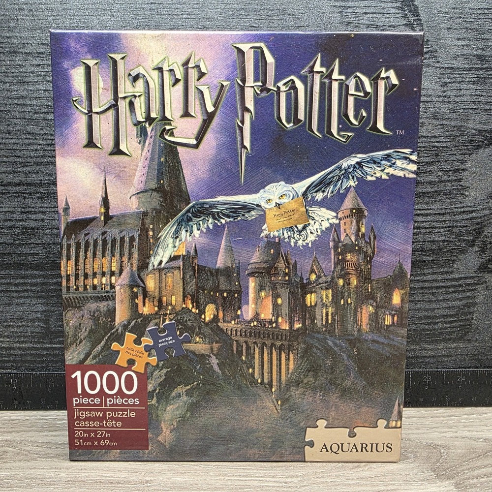 Harry Potter Hogwarts Castle 1000 Piece Jigsaw Puzzle Aquarius 20x27" Complete